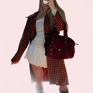 Sag Harbor Multicolor Tweed Long Coat